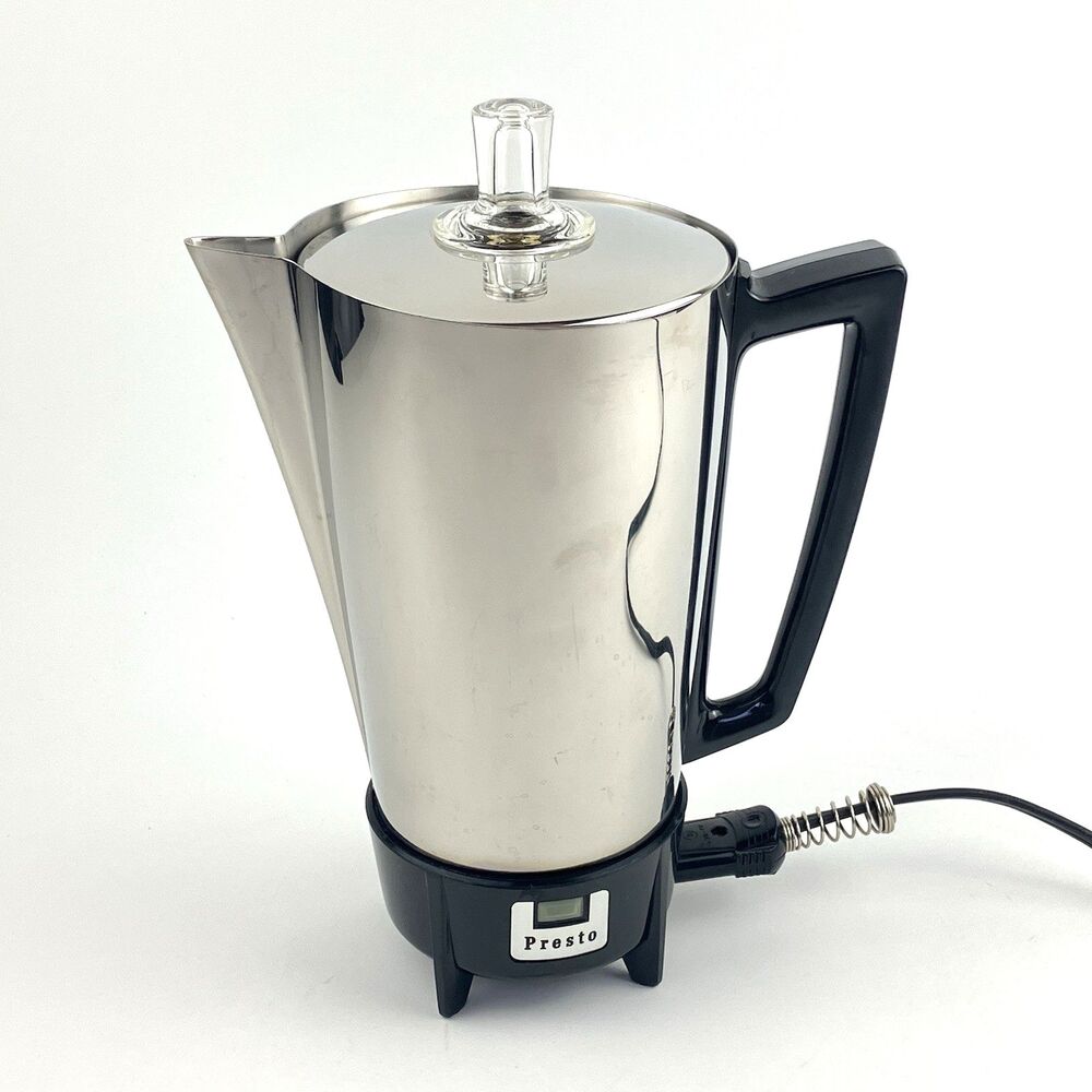 Vintage Presto PK11A Chrome Submersible Percolator Coffee Pot